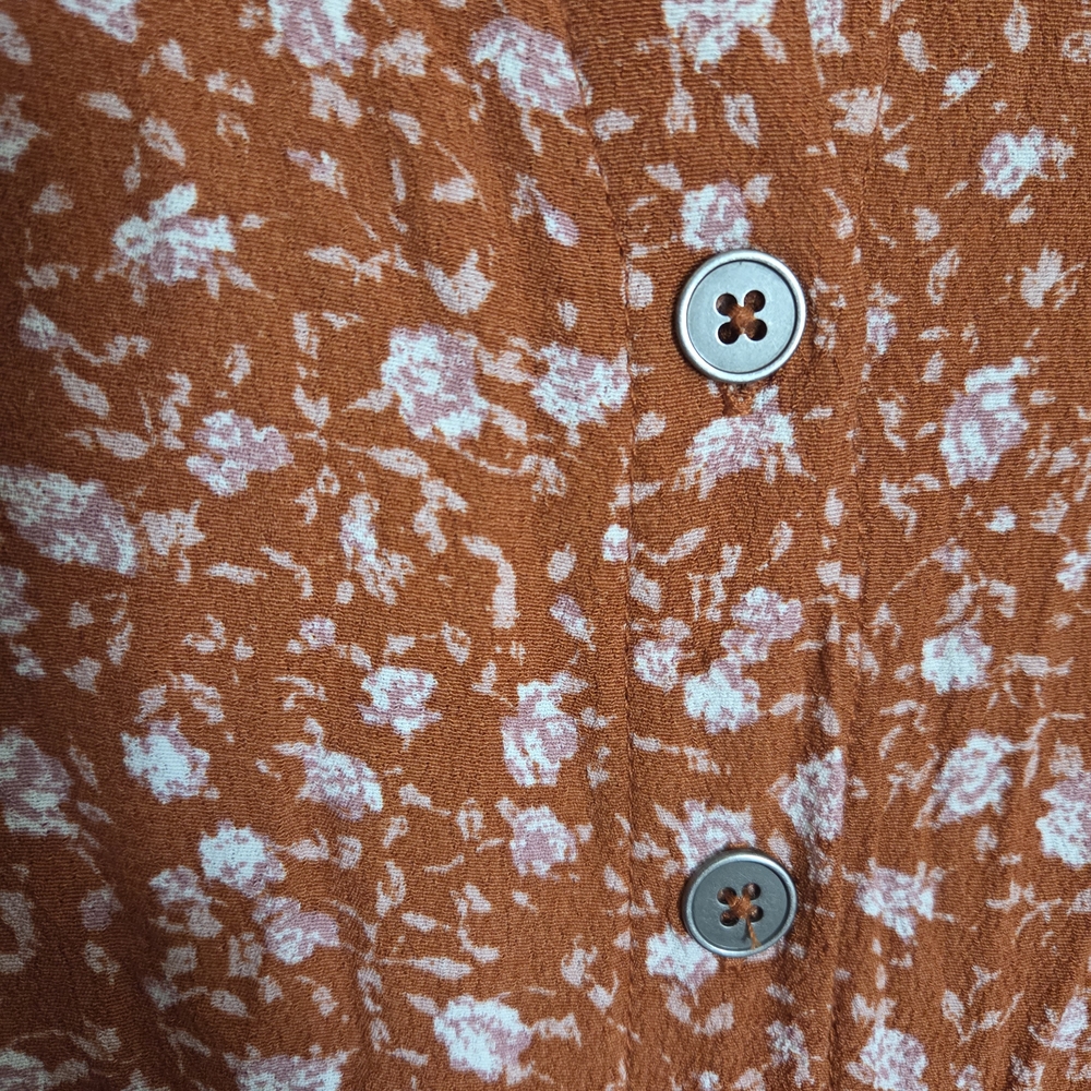 Wild Fable Floral Button-Front Skirt in Rust - Picture 2 of 6